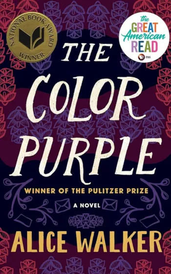 a book cover with white text - Color Purple
