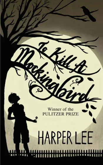 a book cover with a silhouette of a person standing under a tree - To Kill a Mockingbird