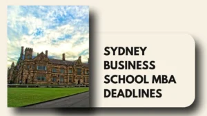 Sydney Business School MBA Deadlines