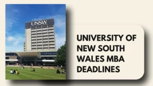 University of New South Wales MBA Deadlines